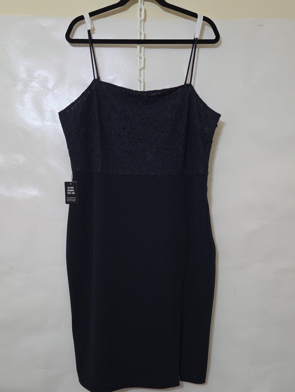 Express Edition Women's Blue Lace‎ Bodice Strappy Slip Dress - XL New with Tags